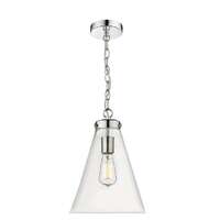 GATSBY 1lt Small 270mm Clear Glass Cone Chain Pendant