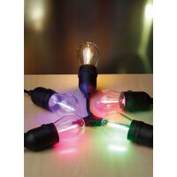 FESTOON 10lt LED Multi-Colour 8m Exterior HANGING Light Kit