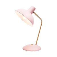 LUCY 1lt Table Lamp with Brushed Brass Highlights