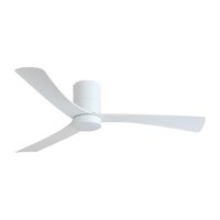 METRO 1320mm DC 15w Tricolour LED ABS 3 Blade Fan Close to Ceiling Fan