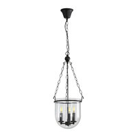WESTON 3lt Clear Glass Floating Chain Pendant