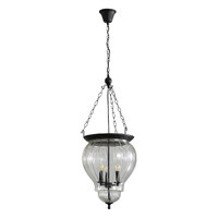 NEWHAM 3lt Clear Glass Floating Chain Pendant