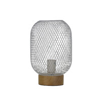 TILDA 1lt Mesh Table Lamp with Timber Base