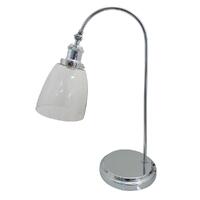 TL1729 1lt Goose Neck Clear Glass Table Lamp 